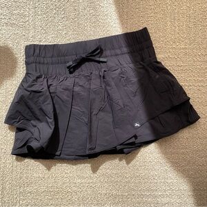 High waisted Black Workout Skort